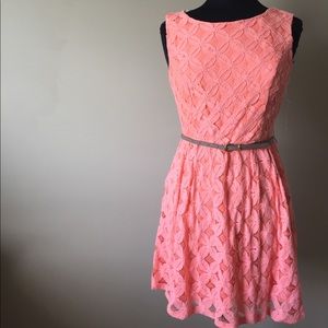 City Triangles Pink A-line Sleeveless Dress New